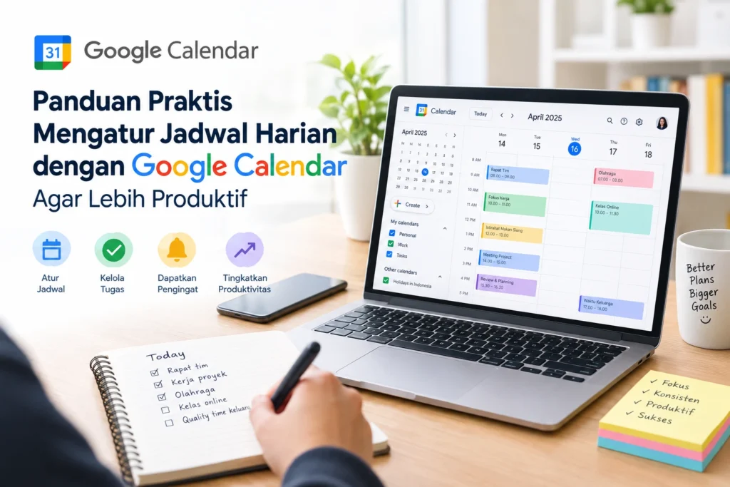 Panduan Praktis Mengatur Jadwal Harian dengan Google Calendar agar Lebih Produktif