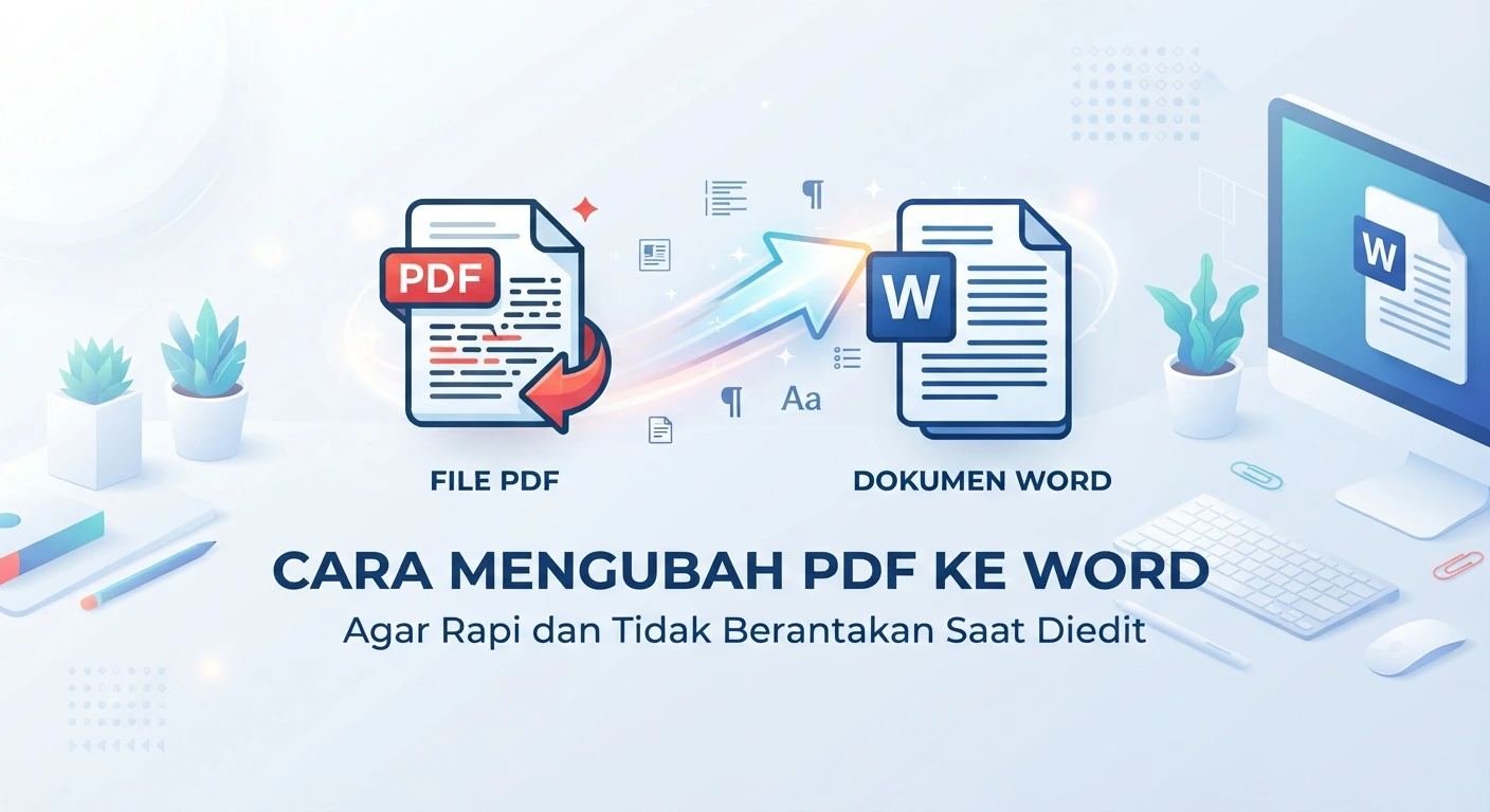 Cara Mengubah PDF ke Word agar Rapi dan Tidak Berantakan Saat Diedit