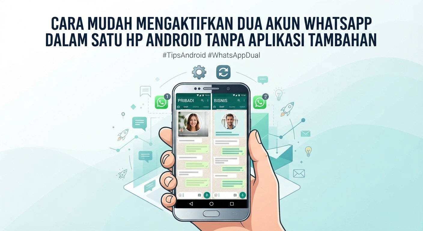 Cara Mudah Mengaktifkan Dua Akun WhatsApp dalam Satu HP Android Tanpa Aplikasi Tambahan